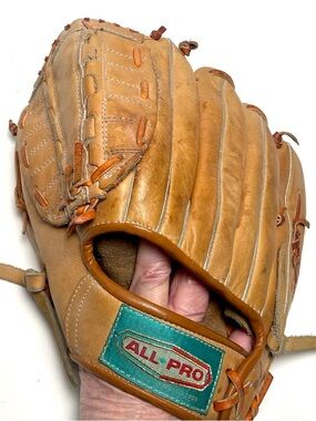 All Pro K Leager Baseball Glove, Model LL-77 Vintage, Top Grain Leather, Korea